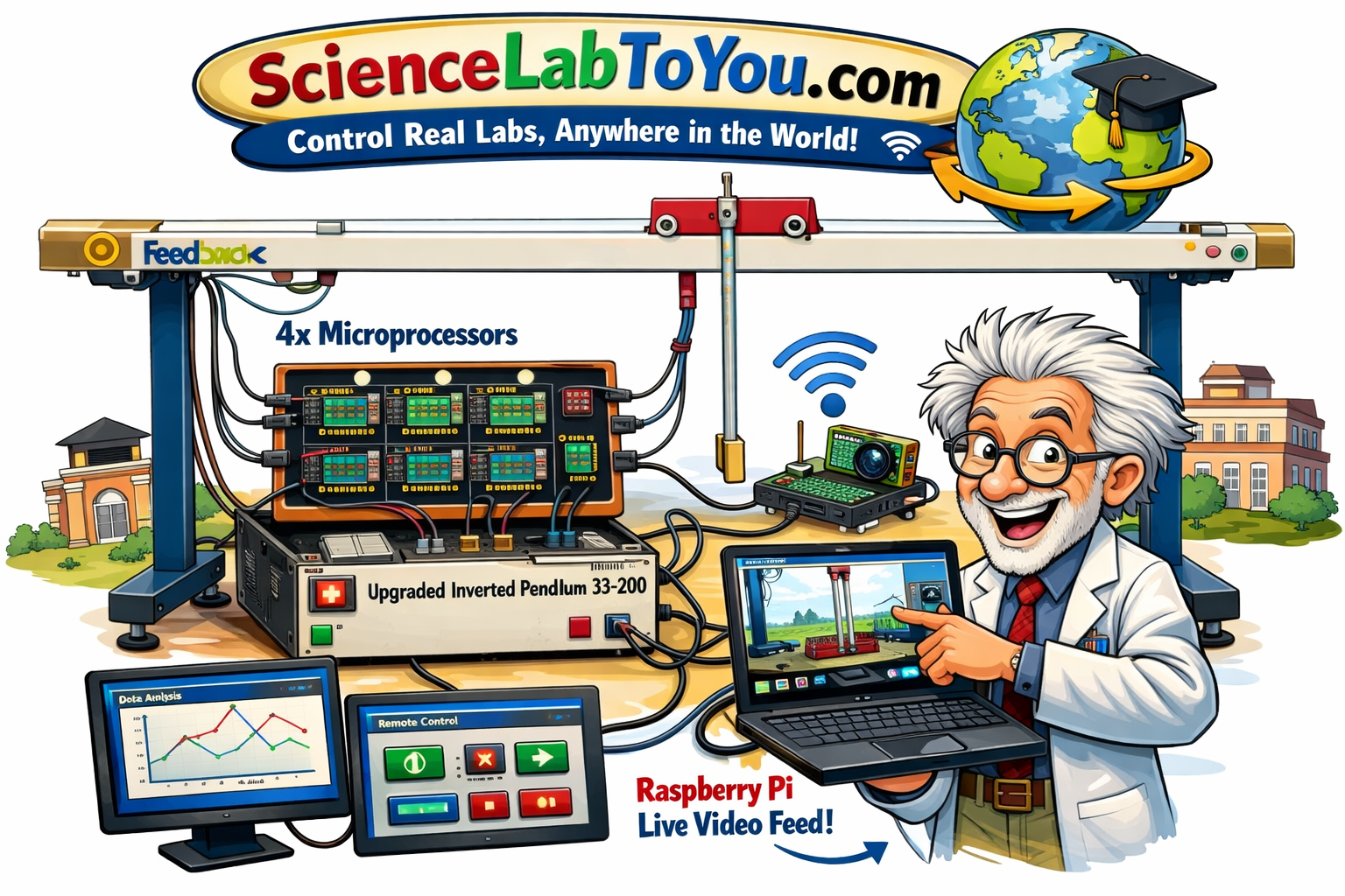 Parametric Retrofit of Lab Equipment for Remote Control