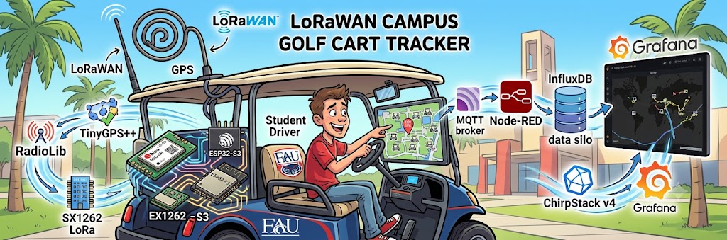 LoRaJack - FAU Campus Golf Cart Fleet Tracker